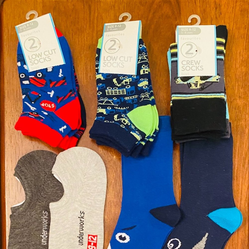 BRAND NEW Kid Boy 5-8 Years Socks Bundles